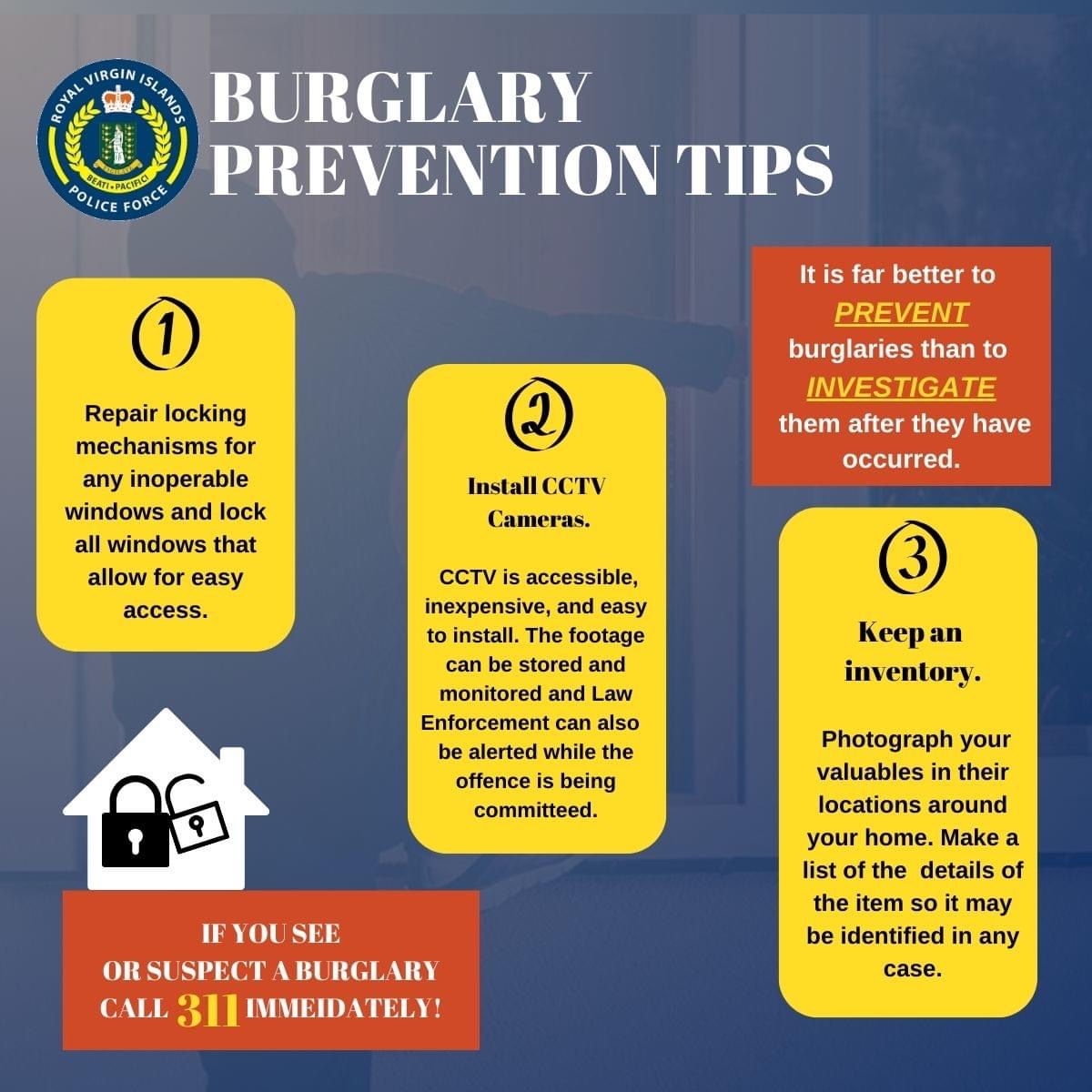 RVIPF REMAINS CONCERNED ABOUT BURGLARY SPIKE