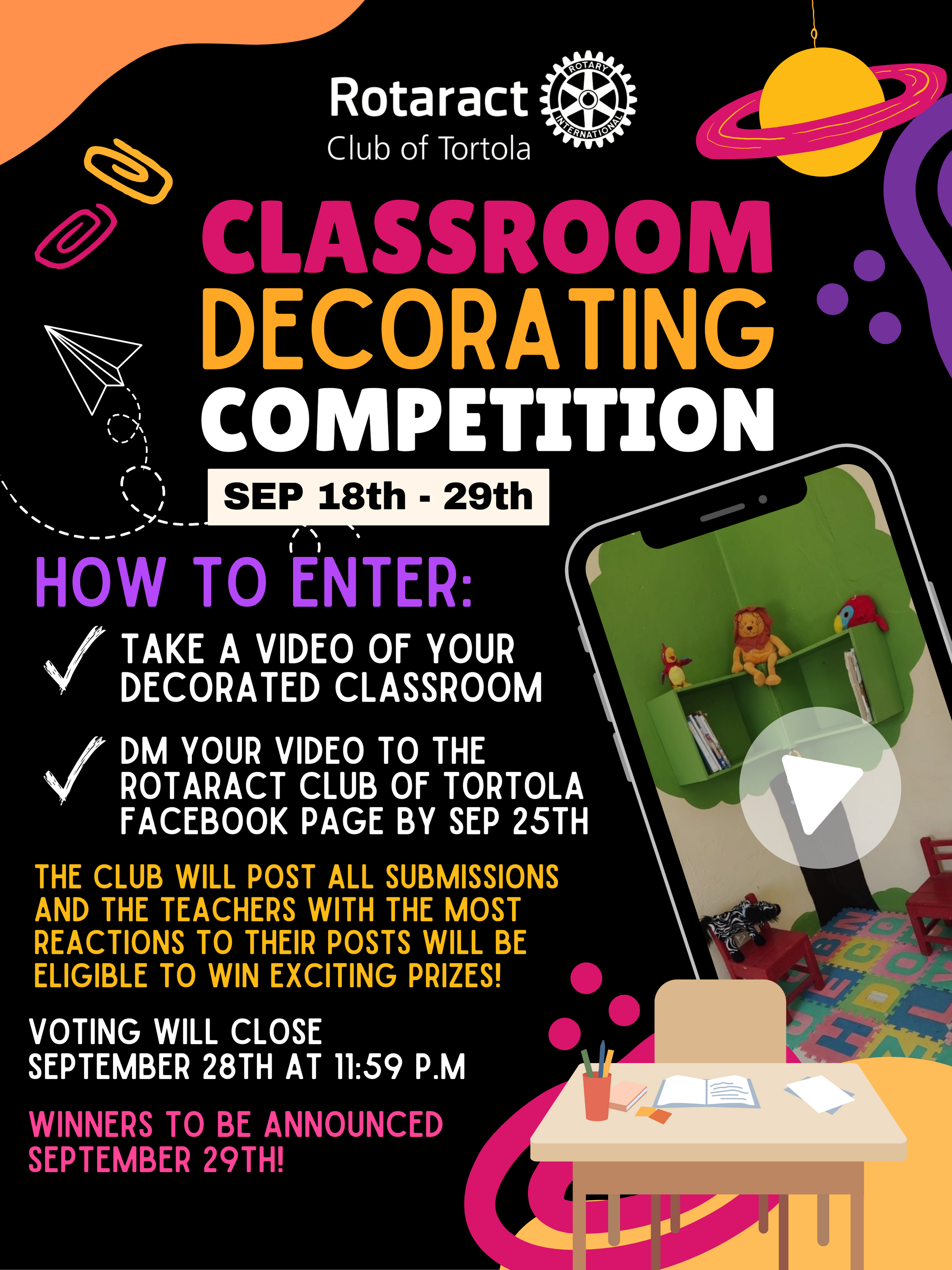 ROTARACT CLUB OF TORTOLA HOSTS CLASSROOM DECORATING CONTEST