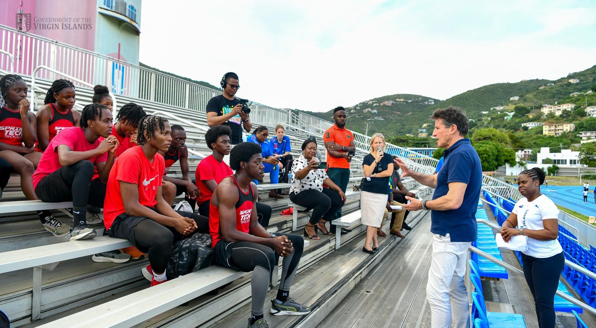 Lord Sebastian Coe Pays Courtesy Call On The Virgin Islands - Meets With Aspiring Athletes