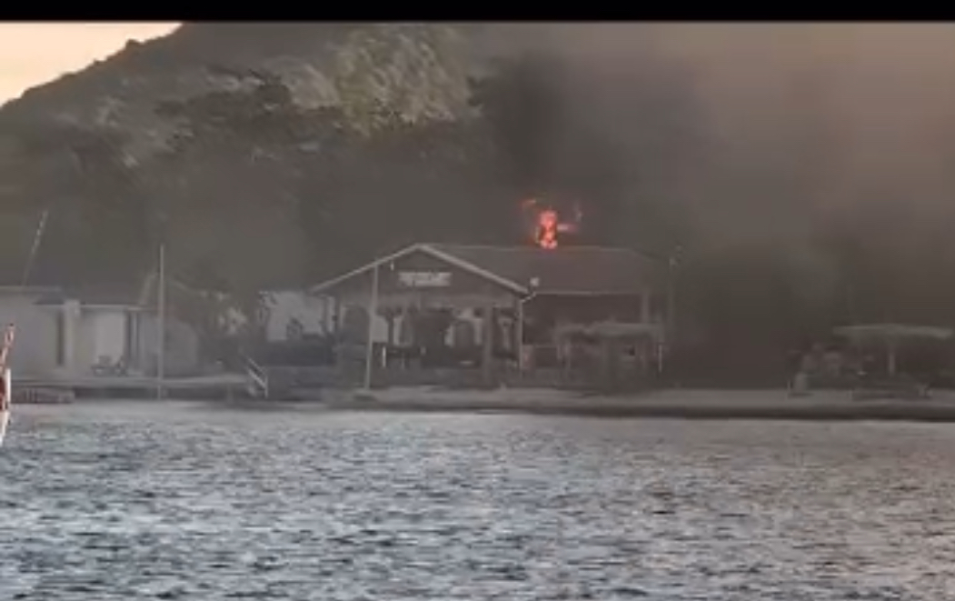 Fire On Marina Cay Controlled